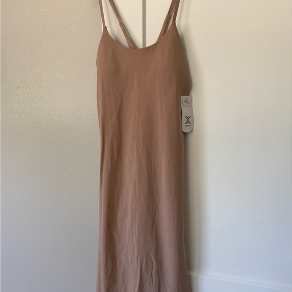 Elegant Tan Slip Dress - Picture 1 of 4